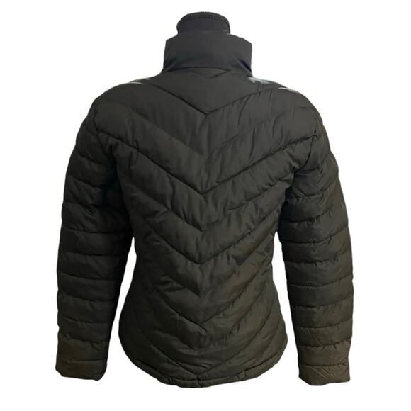 GAP Black Zip Front High Neck Puffer Jacket Size M - Picture 4 of 10